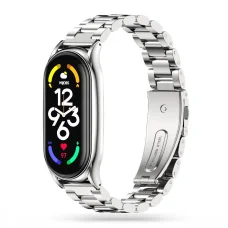 Xiaomi Mi Smart Band 7 Tech-Protect Stainless szíj ezüst