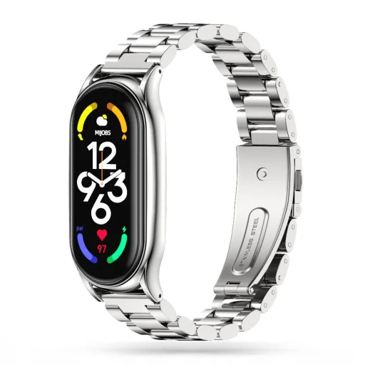Xiaomi Mi Smart Band 7 Tech-Protect Stainless szíj ezüst - 3