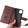 Samsung Galaxy A23 5G mágneses PU bőr fliptok kártyatartóval sötétbarna Alphajack thumbnail