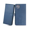 Samsung Galaxy A22 5G mágneses PU bőr fliptok kártyatartóval kék Alphajack thumbnail