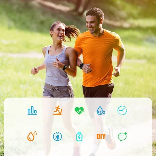 Joyroom okosóra /aktivitás mérő 46 mm szilikon fekete szíjjal (JR-FT1) - 3