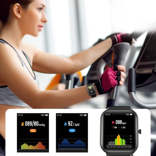 Joyroom okosóra /aktivitás mérő 46 mm szilikon fekete szíjjal (JR-FT1) - 7