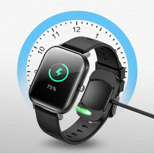 Joyroom okosóra /aktivitás mérő 46 mm szilikon fekete szíjjal (JR-FT1) - 8