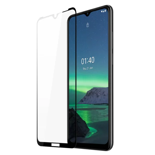 Nokia 1.4 Dux Ducis 10D KIjelzővédő üvegfólia fekete (Tokbarát) - 1