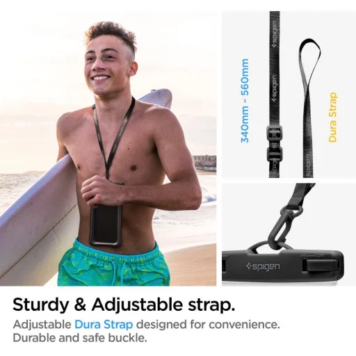 Spigen A610 vízálló lebegő univerzális  telefontok 2 db fekete (AMP04527) - 4