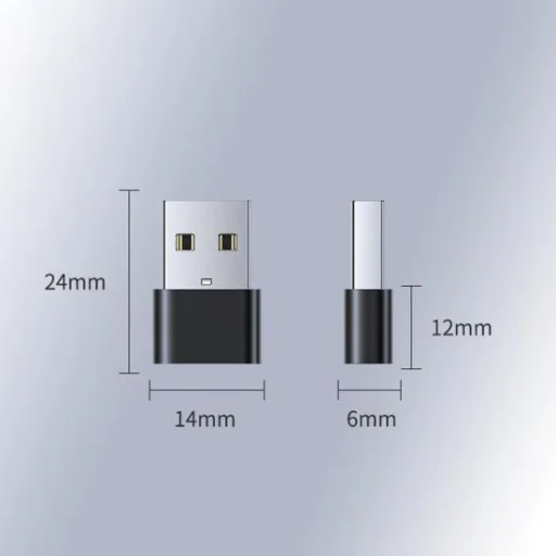 USB Type C - USB 2.0 OTG USB átalakító adapter fekete - 3