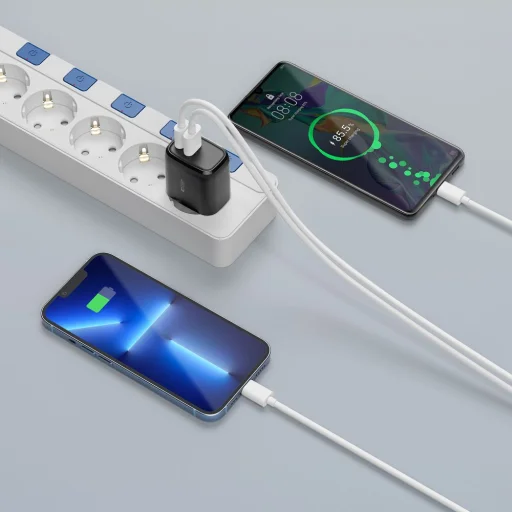 Tech-Protect C20W 2-portos hálózati töltő PD20W/QC3.0 fekete - 3