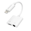 Borofone adapter BV12 Lightning - Lightning + jack 3.5 mm fehér thumbnail