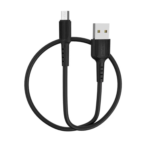  USB micro USB - Borofone BX16 Kábel - 2A 1m fekete - 2