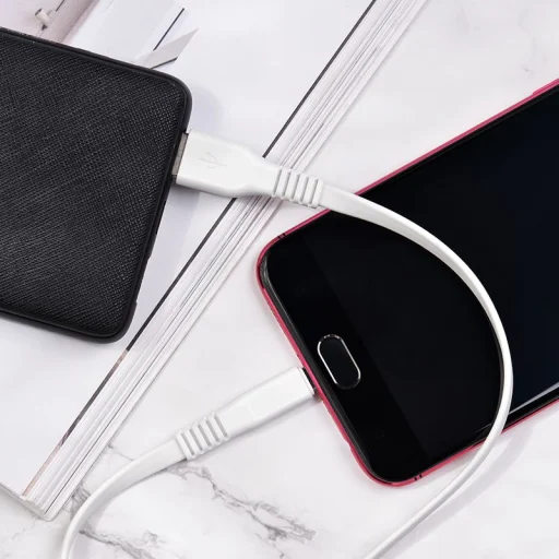 USB Micro USB - Borofone BX23 Wide Power Kábel - 2,4A 1m fehér - 4