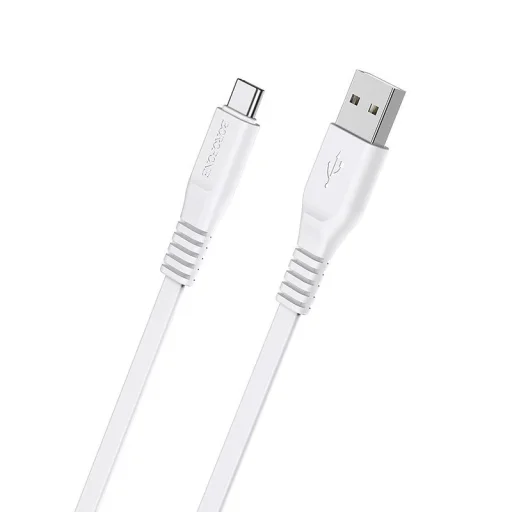 USB Type-C- Borofone BX23 Wide Power Kábel - 2,4A 1m fehér - 3