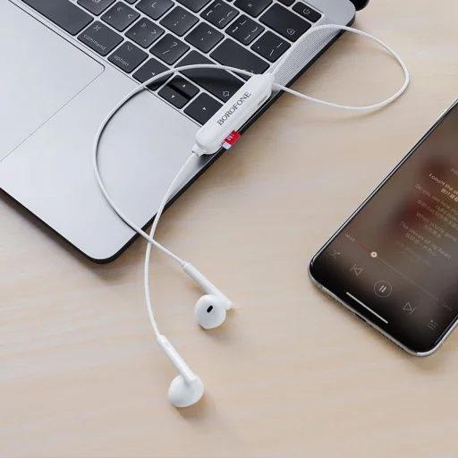 Borofone Bluetooth Sport Fülhallgató BE27 Cool Song fehér - 5