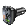 Borofone BC41 Eminency FM Transmitter MP3, Bluetooth, - 2xUSB - QC 3.0 18W fekete - 3