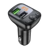 Borofone BC41 Eminency FM Transmitter MP3, Bluetooth, - 2xUSB - QC 3.0 18W fekete - 1