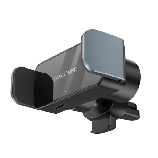 Borofone BH66 Smart Szellőzőre Szerelhető Elektromosan Nyitható Autós Tartó fekete - 2