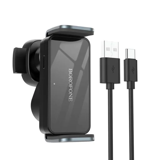 Borofone BH66 Smart Szellőzőre Szerelhető Elektromosan Nyitható Autós Tartó fekete - 3