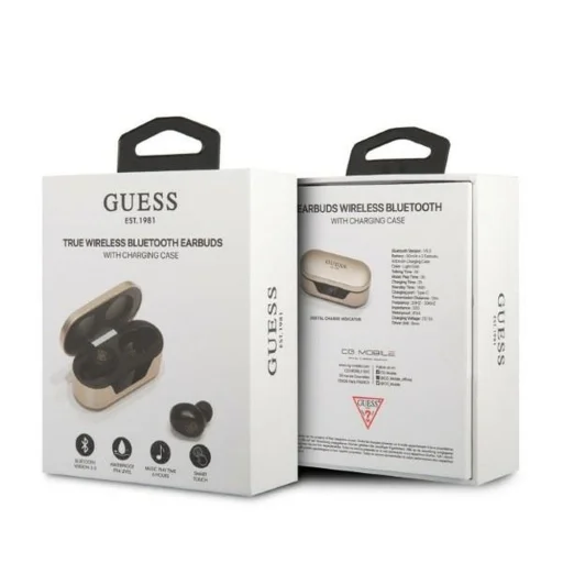 Guess TWS Vezeték Nélküli Stereo Fülhallgató Classic Logo Bluetooth 5.0 5H arany - 5