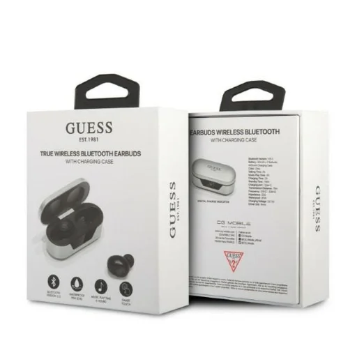Guess TWS Vezeték Nélküli Stereo Fülhallgató Classic Logo Bluetooth 5.0 5H ezüst - 5