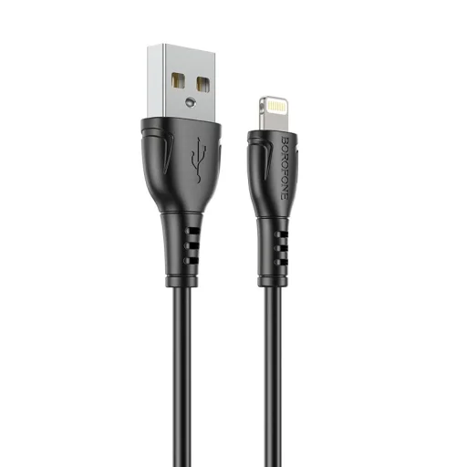 USB A - Lightning Kábel Borofone BX51 Triumph 2,4A 1m fEKETE - 1