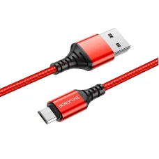 USB - Micro USB Kábel Borofone BX54 Ultra Bright 2,4A 1m piros
