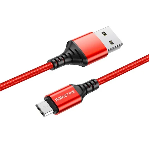 USB - Micro USB Kábel Borofone BX54 Ultra Bright 2,4A 1m piros - 1