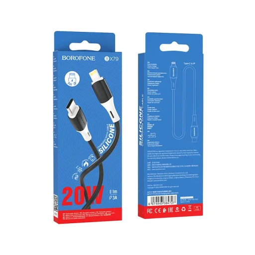 Type C -  Type C Kábel Borofone BX79 PD 20W 1m fekete - 5