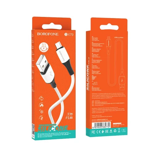 USB - Micro USB Kábel Borofone BX79 PD 20W 1m fehér - 4