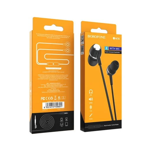 Borofone Fülhallgató Mikrofonnal BM36 Acura fekete 3.5mm jack - 4