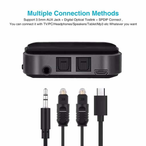 TOSLINK/SPDIF Bluetooth vezeték nélküli audio adó-vevő adapter B19 - 5
