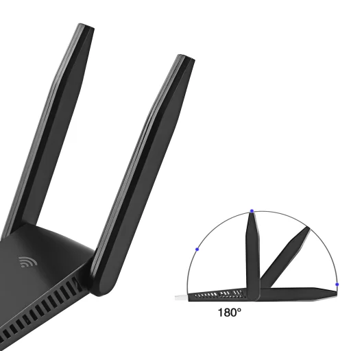 USB WiFi Adapter 1300Mbps USB 3.0 WiFi 802.11 ac vezeték nélküli kétsávos hálózati adapter 2.4GHz/5GHz (6B17) - 4