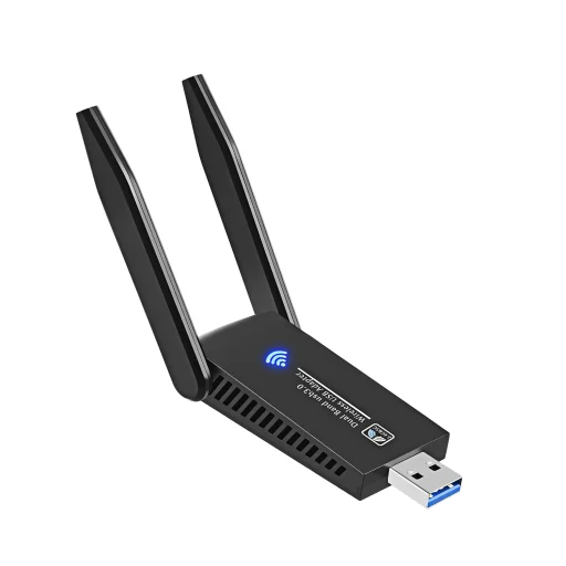 USB WiFi Adapter 1300Mbps USB 3.0 WiFi 802.11 ac vezeték nélküli kétsávos hálózati adapter 2.4GHz/5GHz (6B17) - 1