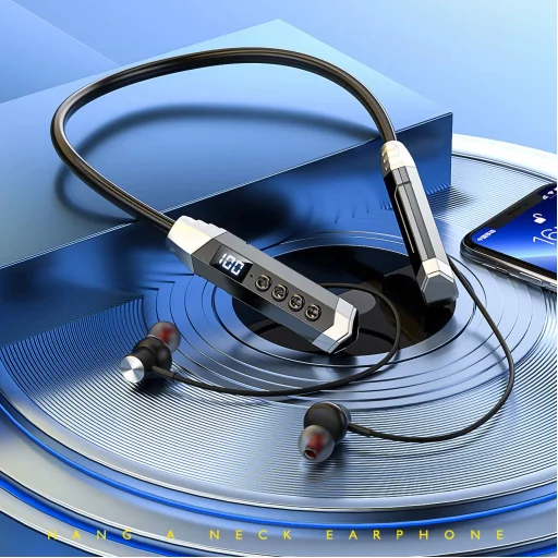 Bluetooth 5.2 nyakpántos vezeték nélküli fülhallgató mikrofonnal, zajszűrővel sportoláshoz, MicroSD TF HIGI T9A/ T13 - 6