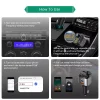 Bluetooth FM Transmitter, szivargyújtós autós töltő 1x USB, 1x USB QC3.0, 1x USB Type-C PD18W (C68) thumbnail