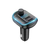 Bluetooth FM Transmitter, szivargyújtós autós töltő 2x USB 3.1A HIGI T829S thumbnail