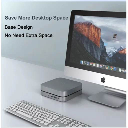 ROCKETEK 13 az 1-ben Type-C állvány és USB HUB SSD 2.5 foglalattal Mac Minihez (MH483) - 2