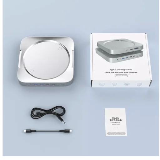 ROCKETEK 13 az 1-ben Type-C állvány és USB HUB SSD 2.5 foglalattal Mac Minihez (MH483) - 3