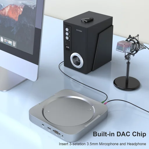 ROCKETEK 13 az 1-ben Type-C állvány és USB HUB SSD 2.5 foglalattal Mac Minihez (MH483) - 7