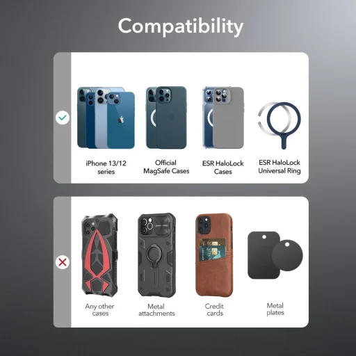 ESR HaloLock Cryoboost Magsafe mágneses autós telefontartó szellőzőrácsra Frosted Onyx - 8