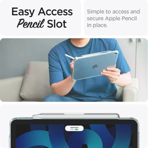 iPad Air 4 2020/Air 5 2022 Spigen AirSkin Hybrid tok Crystal Clear - 10