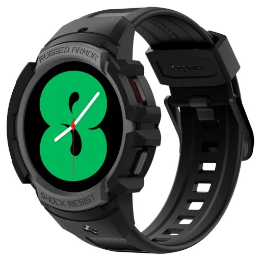 Samsung Galaxy Watch 4/5 44 mm Spigen Rugged Armor Pro szíj és tok szénszürke - 1