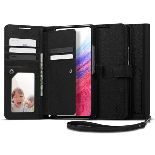 Samsung Galaxy S24 Ultra Spigen Wallet S Plus fliptok fekete - 11