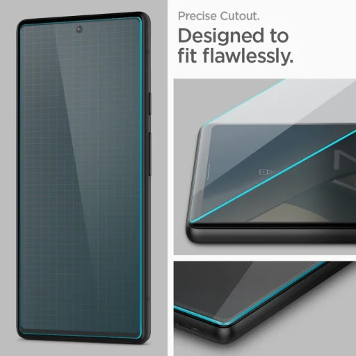 Google Pixel 6A Spigen ALM Glas.TR Slim kijelzővédő üvegfólia 2db - 8