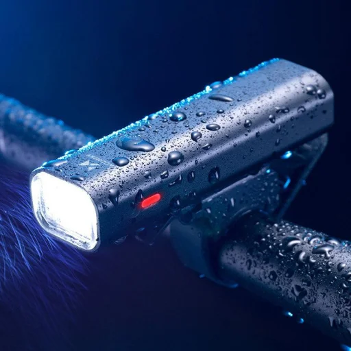 Wozinsky biciklis/kerékpáros elülső lámpa USB töltéssel (200 lm) fekete - 5