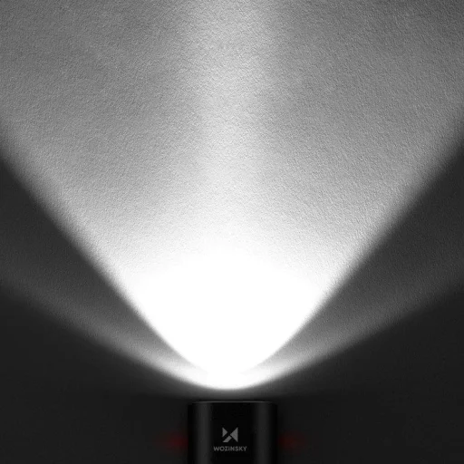 Wozinsky biciklis/kerékpáros elülső lámpa USB töltéssel (200 lm) fekete - 7