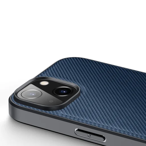 iPhone 14 Dux Ducis Fino nylon bevonatú tok kék - 3