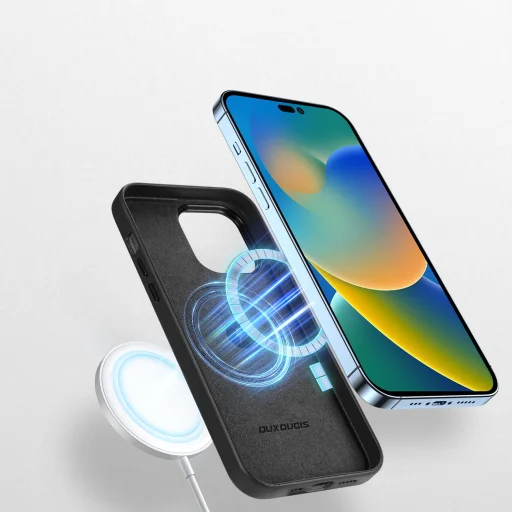 iPhone 14 Pro Dux Ducis Grit bőr tok (MagSafe kompatibilis) fekete - 8