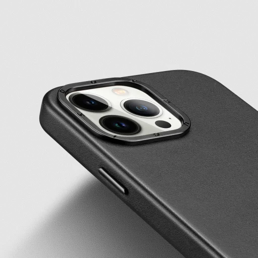 iPhone 14 Pro Dux Ducis Grit bőr tok (MagSafe kompatibilis) fekete - 3