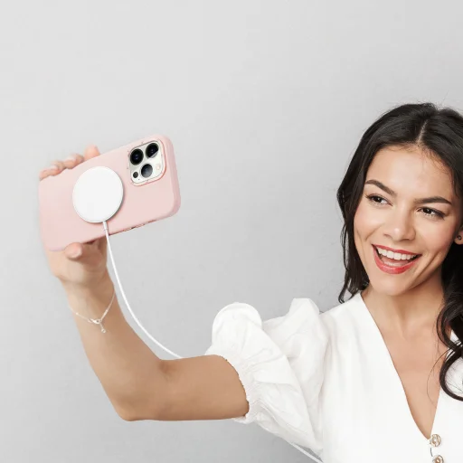 iPhone 14 Pro Dux Ducis Grit bőr tok (MagSafe kompatibilis) rózsaszín - 7