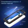 iPhone 7/8/SE 2020/SE 2022 ütésálló TPU+alumínium tok fekete-kék kerettel Alphajack thumbnail