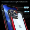 iPhone XR ütésálló TPU+alumínium tok fekete-piros kerettel Alphajack - 3